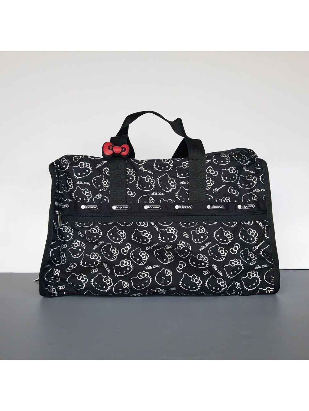 LeSportsac x Hello Kitty Black Deluxe Large Weekender Travel Bag NWT